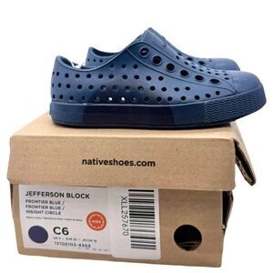 Native Jefferson Toddler Slip-On Water Shoe Frontier Blue Insight Circle C6 EVA